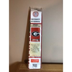 NCE Applique University Of Georgia Bulldogs Collegiate Licensed Flag 28 x 44 NWT
